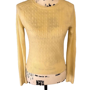 Energie vintage acrylic cablestitch ribknit sweater Size small